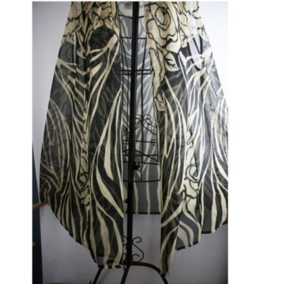 NWOT Sheer Open Front Waterfall Vest - Picture 6 of 9